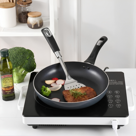 Royal Cuisine Stainless Steel Slotted Turner with Comfort Grip Handle