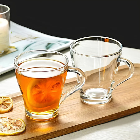 Royal Cuisine Glass Coffee & Tea Cups – Set of 6, 260ml