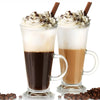 Royal Cuisine Latte Glasses Set of 2, 270ml Glass Coffee Cups