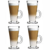 Royal Cuisine Latte Glasses 270ml – Glass Coffee Cups with Handle | Set of 2, 4 or 6