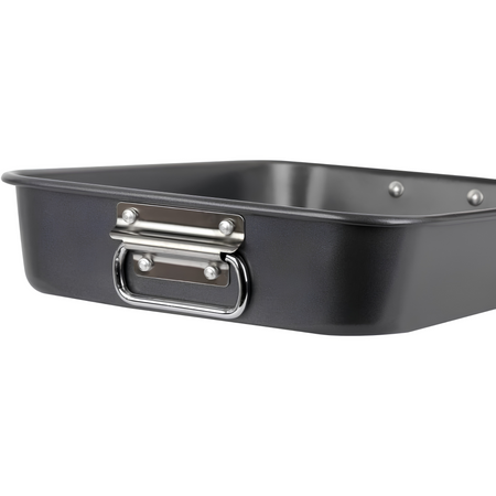 Royal Cuisine Deep Roasting Tin – Non Stick Carbon Steel Roasting Tray