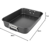 Royal Cuisine Deep Roasting Tin – Non Stick Carbon Steel Roasting Tray
