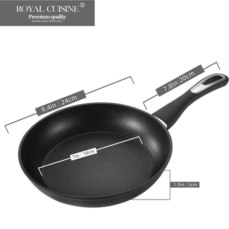 Royal Cuisine Non Stick Frying Pan – Forged Aluminium, 20cm, 24cm & 28cm