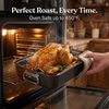 Royal Cuisine Deep Roasting Tin – Non Stick Carbon Steel Roasting Tray