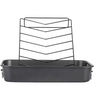 Royal Cuisine Deep Roasting Tin – Non Stick Carbon Steel Roasting Tray