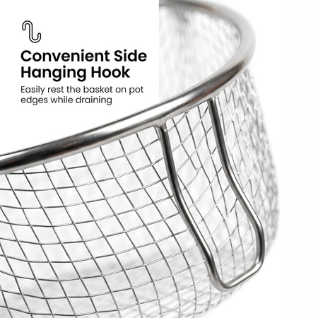 Royal Cuisine Stainless Steel Chip Pan Basket | 19cm & 21cm