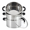 Royal Cuisine 3 Tier Stainless Steel Steamer – 18cm, 20cm, 22cm & 24cm