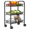 3-Tier Slim Storage Trolley Cart on Wheels - Narrow Rolling Rack