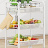 3-Tier Slim Storage Trolley Cart on Wheels - Narrow Rolling Rack
