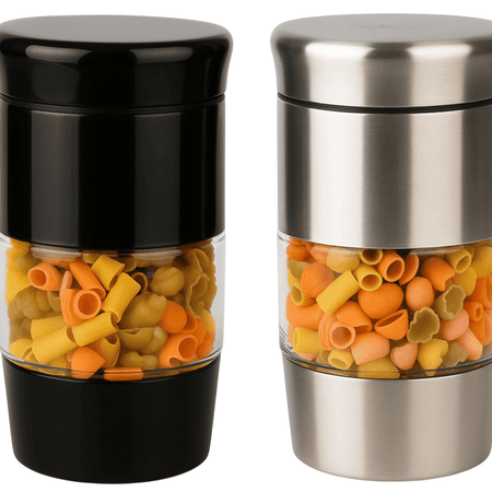 Premium Glass Jar Canister with Stainless Steel Lid–Best Airtight Seal Storage