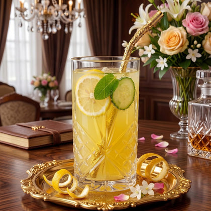 Royal Cuisine Highball Glasses Set of 6 – 370ml Tall Glasses