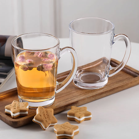 Royal Cuisine Glass Coffee & Tea Cups Set of 6 – 260ml & 295ml
