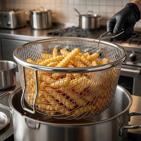 Royal Cuisine Stainless Steel Chip Pan Basket | 19cm & 21cm