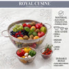 Royal Cuisine 3 Piece Stainless Steel Colander Set – Kitchen Colanders & Pasta Strainer