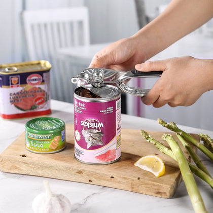 Royal Cuisine Set of 4 Zinc Alloy Premium Quality Can Opener, Garlic Press, Lemon Squeezer and Potato Peeler