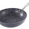 Royal Cuisine Nonstick Granite Effect Wok Pan with Glass Lid