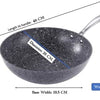 Royal Cuisine Nonstick Granite Effect Wok Pan with Glass Lid