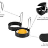 Royal Cuisine Set of 4 (2 Non Stick Round Eggs Maker) 1 Wire Egg Slicer 1Silicone Pastry Brush and 1 Silicone Spatula