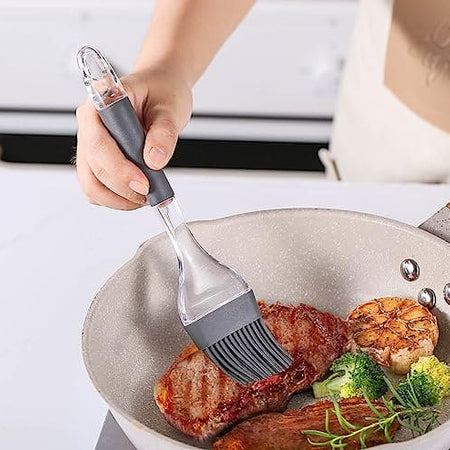 Royal Cuisine Set of 4 (2 Non Stick Round Eggs Maker) 1 Wire Egg Slicer 1Silicone Pastry Brush and 1 Silicone Spatula