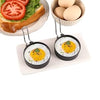 Royal Cuisine Set of 3 (2 Non Stick Round Eggs Maker) 1 Wire Egg Slicer 3 pcs Silicon Kitchen Set (Silicon Tongs, Silicon Spatula, BBQ Silicon Brush)-Kitchen Tools