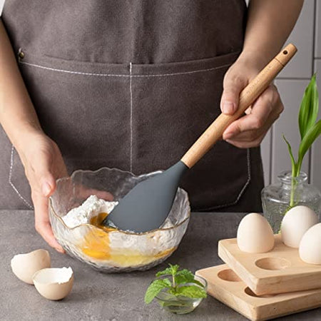 Royal Cuisine Set of 3 (2 Non Stick Round Eggs Maker) 1 Wire Egg Slicer 3 pcs Silicon Kitchen Set (Silicon Tongs, Silicon Spatula, BBQ Silicon Brush)-Kitchen Tools