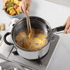 Stainless Steel Deep Frying Chip Pan with Basket and Lid