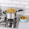 Stainless Steel Deep Frying Chip Pan with Basket and Lid