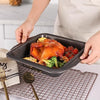 Royal Cuisine Set of 4 Non-Stick Bakewares Including Bake Pan Square Roaster Pan Loaf Pan and 6 Cup Muffin Pan-Kitchen Utensils (Carbon Steel)
