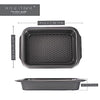 Royal Cuisine Set of 4 Non-Stick Bakewares Including Bake Pan Square Roaster Pan Loaf Pan and 6 Cup Muffin Pan-Kitchen Utensils (Carbon Steel)