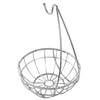 Fruit Basket with Banana Hanger Hook – Chrome Wire Elegant Vegetable Stand Bowl