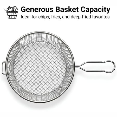Royal Cuisine Stainless Steel Chip Pan Basket | 19cm & 21cm