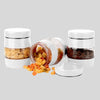 Glass Storage Jars Set of 3 – Tea, Coffee & Sugar Canisters – White
