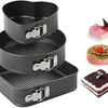 3PCS Cake Tin Set – Square, Round & Heart Shape Baking Pans (24cm, 18cm & 23cm)