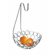 Fruit Basket with Banana Hanger/Hook Silver