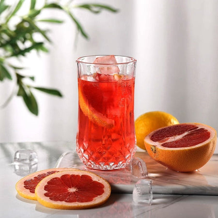 Royal Cuisine Drinking Glasses Set of 6 Medium and 6 high Water Juice Beverage Glasses 320Ml Diamond Design Tumbler