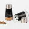 Royal Cuisine Salt and Pepper Shakers Stainless Steel and Glass Set| Elegant Stainless Steel Salt and Pepper Dispenser| Spices W/Collapsible Funnel