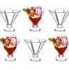 Royal Cuisine Cocktail Glasses Ice Cream Glass Bowl, Cocktail Bowls Floral Dessert Fruit Crystal– Appetizer Fruit Cocktail Pudding Glass Cups Set of 6