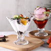 Royal Cuisine Cocktail Glasses Ice Cream Glass Bowl, Cocktail Bowls Floral Dessert Fruit Crystal– Appetizer Fruit Cocktail Pudding Glass Cups Set of 6