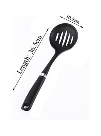 ROYAL CUISINE Kitchen Skimmer Spoon with Soft Grip Handle, Cooking Spoon Non-Stick Safe Nylon, Slotted Spoon for Kitchen Frying Food