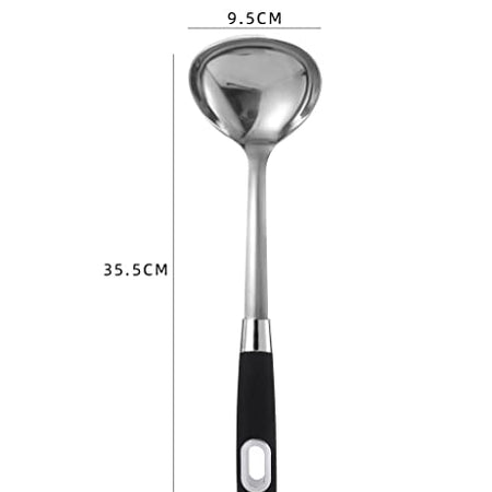 Stainless Steel Soup Ladle Spoon with Soft Grip Handle