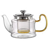 Royal Cuisine Glass Teapot, Premium Borosilicate Glass with Removable Infuser, Stovetop Safe Tea Kettle,