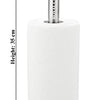 Freestanding Silver Metal Tissue Roll and Paper Towel Holder