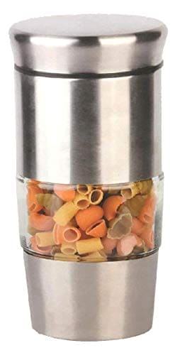 Royal Cuisine Glass Jar Canister Stainless Steel Nested Canister with Glass Window Airtight Lid Coffee Sugar Tea Storage Jars for Flour Pasta Cookies Spices Grains