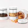 3 pcs Glass Storage Jars Canister Set - White