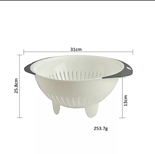 Plastic Colander Fruit Washing Basket Deep Food Strainer Camping Bowls Pasta Drainer Vegetable Sieve Multifunctional Kitchen Mesh