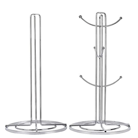 Accents Kitchen Roll Holder and Mug Tree Set - Rose