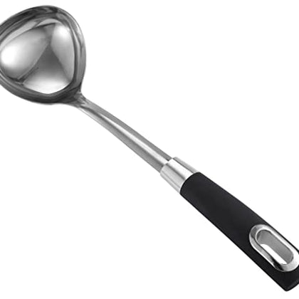 Stainless Steel Soup Ladle Spoon with Soft Grip Handle