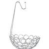 Fruit Basket with Banana Hanger/Hook Silver