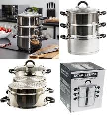 20cm 3-Tier Stainless Steel Steamer