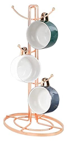 Accents Kitchen Roll Holder and Mug Tree Set - Rose